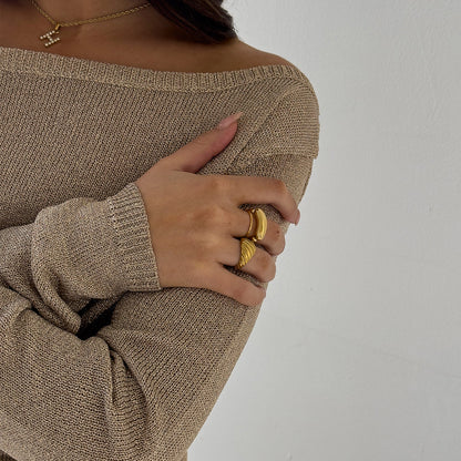 TUBE RING GOLD