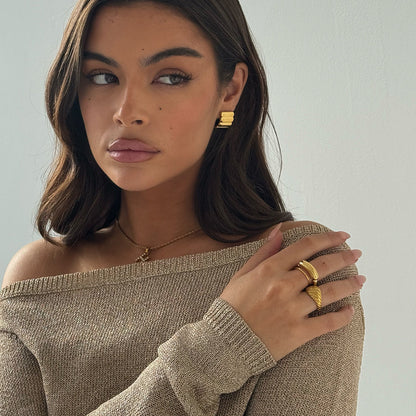 TUBE RING GOLD