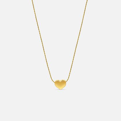 Mini Heart Pendant Necklace - Gold