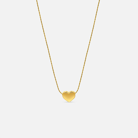 Mini Heart Pendant Necklace - Gold
