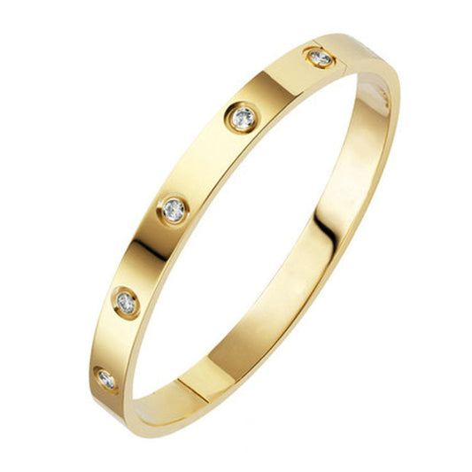 BRANSOLETKA Z CUBIC ZIRCONIA | ZŁOTO
